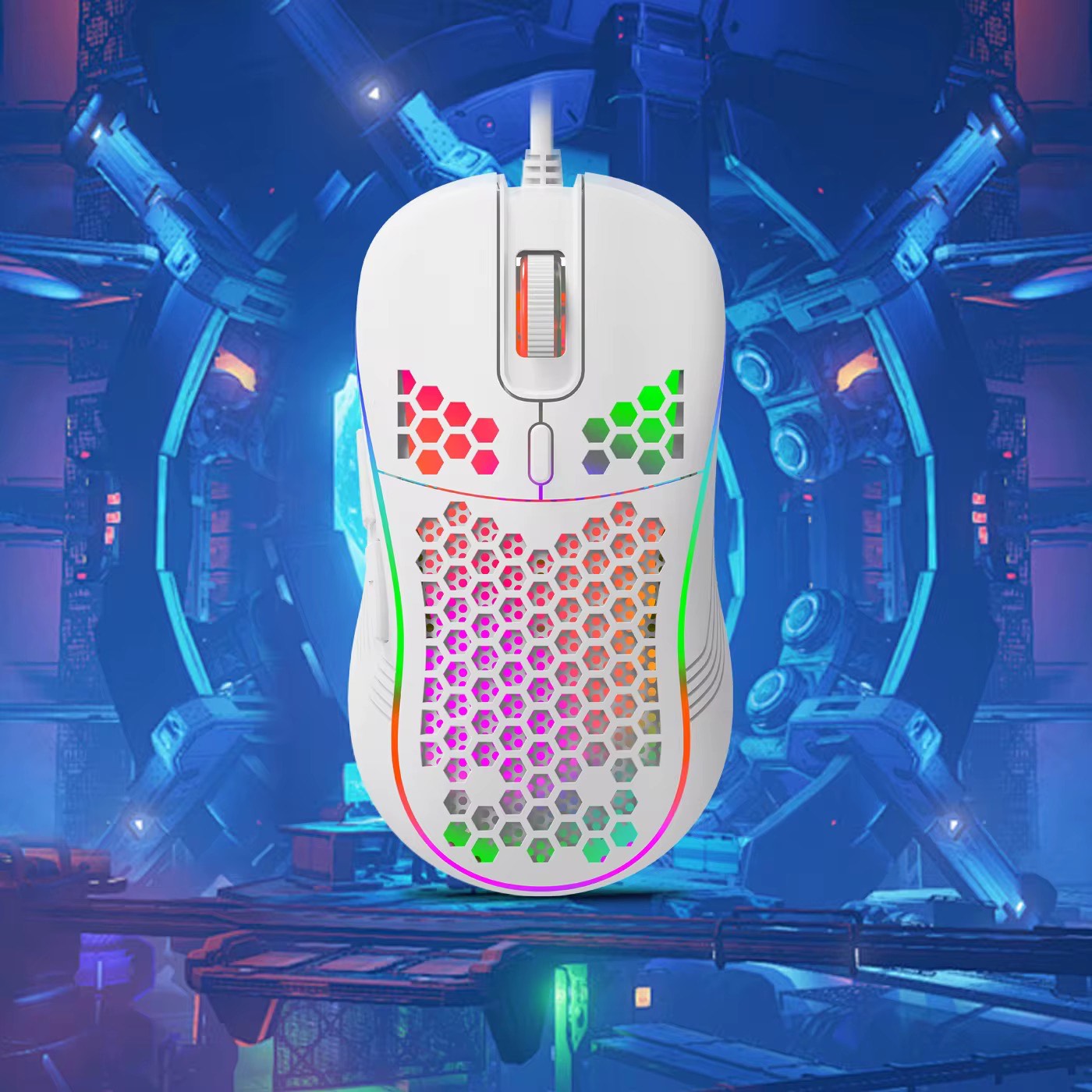 7200DPI Gaming Mouse 6D Ergonomic RGB Optical USB Wired Mice for Computer Office Gamer Mouse Honeycomb Gaming Mouse